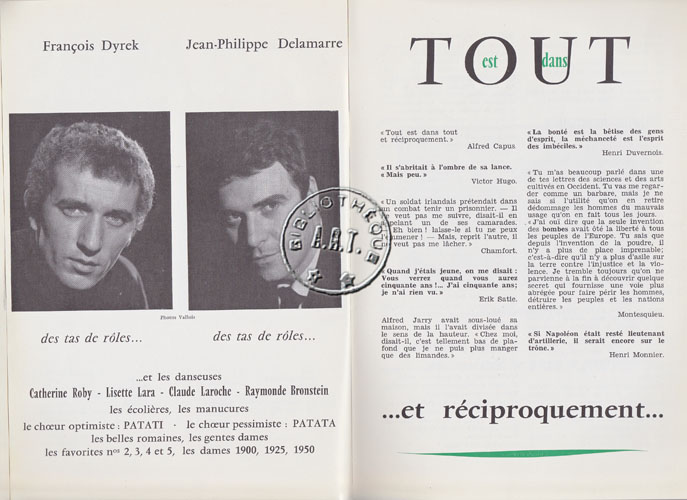 Les programmes de Théatre de l\
